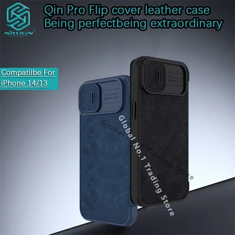 

Кожаный чехол-книжка для iPhone 14 Pro Max/14 Plus/14 +/13 Nillkin Qin Pro