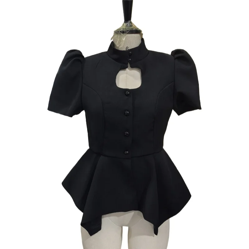 European and American Cross-border 2026 Spring New Women's Clothing Fashion Casual Short-sleeved Waist Top Temperament Commuting
