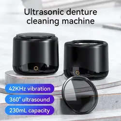 Limpiador ultrasónico para dentaduras postizas, máquina de limpieza ultrasónica profesional para todas las joyas dentales, arandela doméstica, 42-45KHz