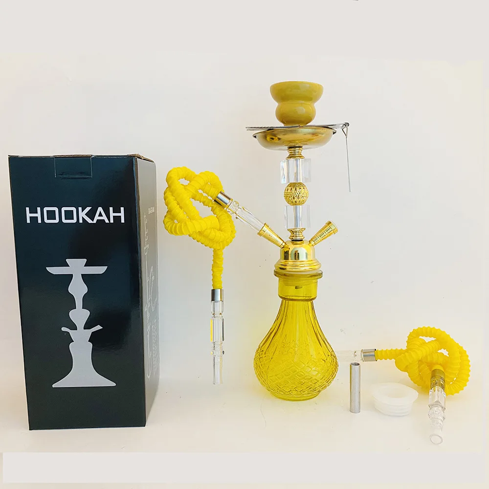 

Glass Made Hookah Shisha Two Tubes Hoses Hookah Shisha Acrylic Made For Lounge Bar Party Hookah Gift Box