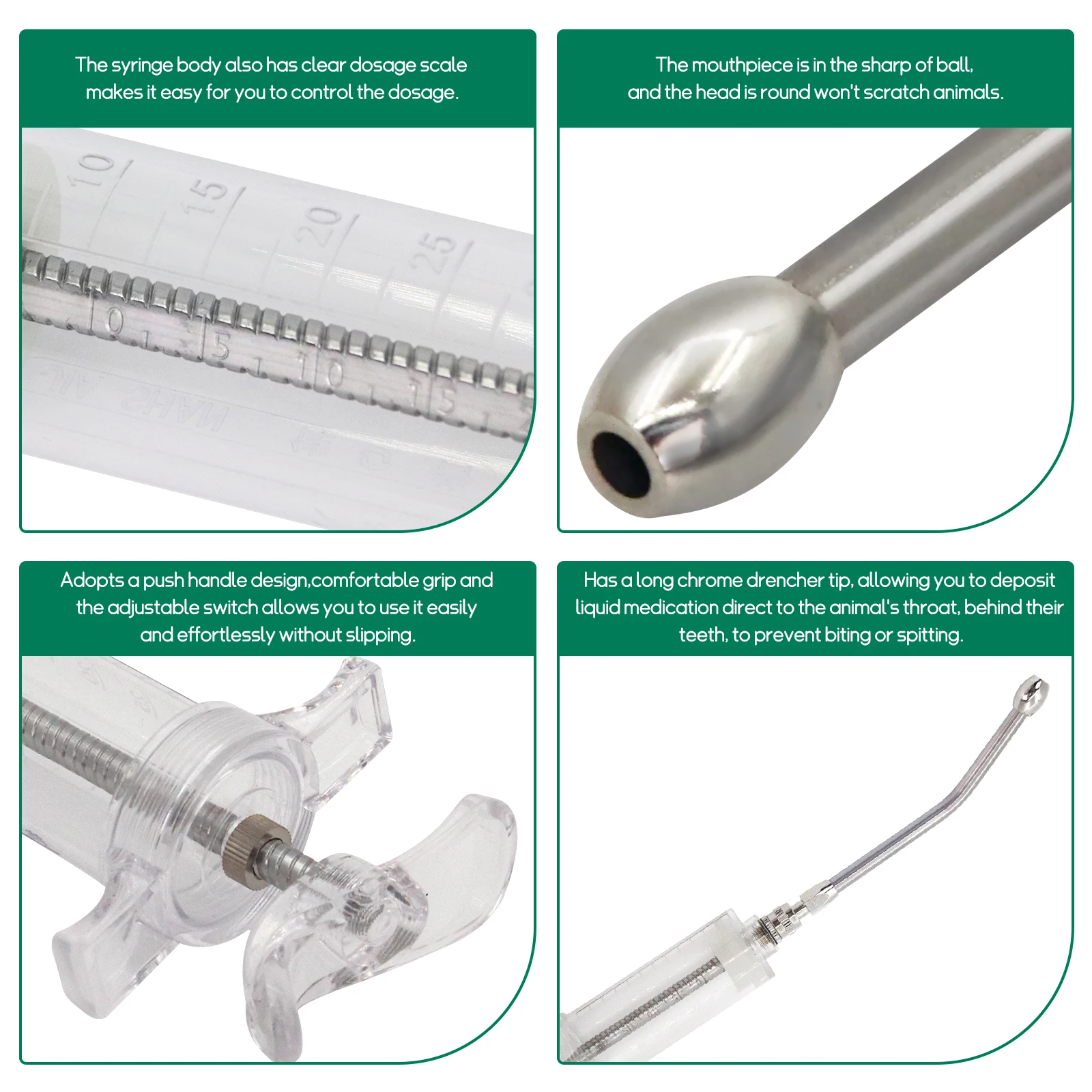 20ml/30ml/50ml Lamb and Goat Kid Feeding Kit 2-Clear Tube Adjustable Parrot Feeding Syringe for Dog Piglet Rabbit Bird Feeding