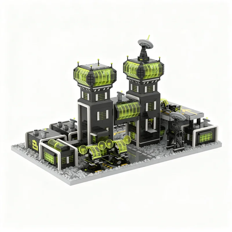 8139pcs MOC Space Blacktron II Blacktron 2 Base Model Building blocks toy Architecture Christmas gift creative Kids Birthday DIY