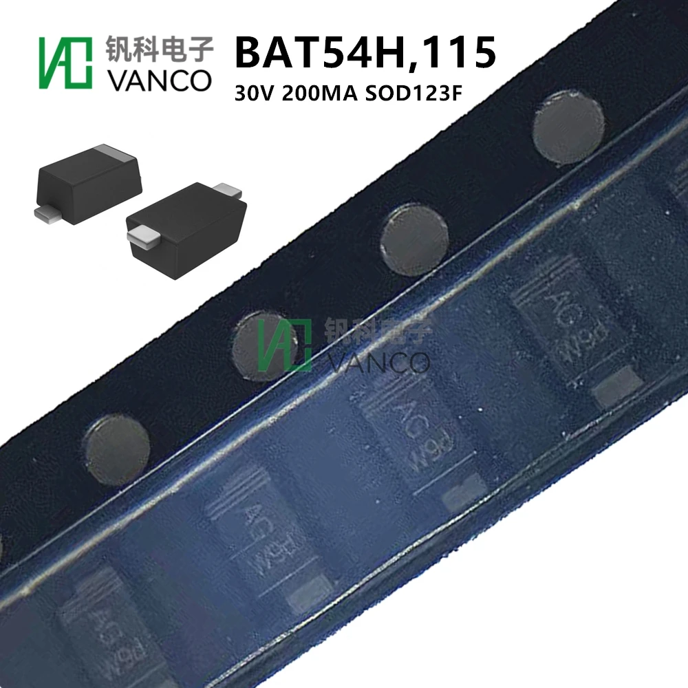 20Pcs Diode Kit BAT54H,115 Schottky 30V 200MA SOD123F In Sctock