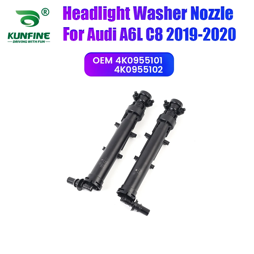 

Car Headlight Front Bumper Washer Spray Nozzle Jet Headlamp Pump Cover For Audi A6L C8 2019-2020 4K0955101 4K0955102