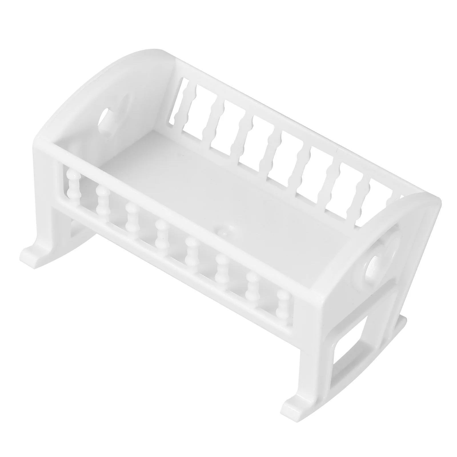 House Small Furniture Toys Miniature Crib Bed Decorations Abs Prop Model Ornament