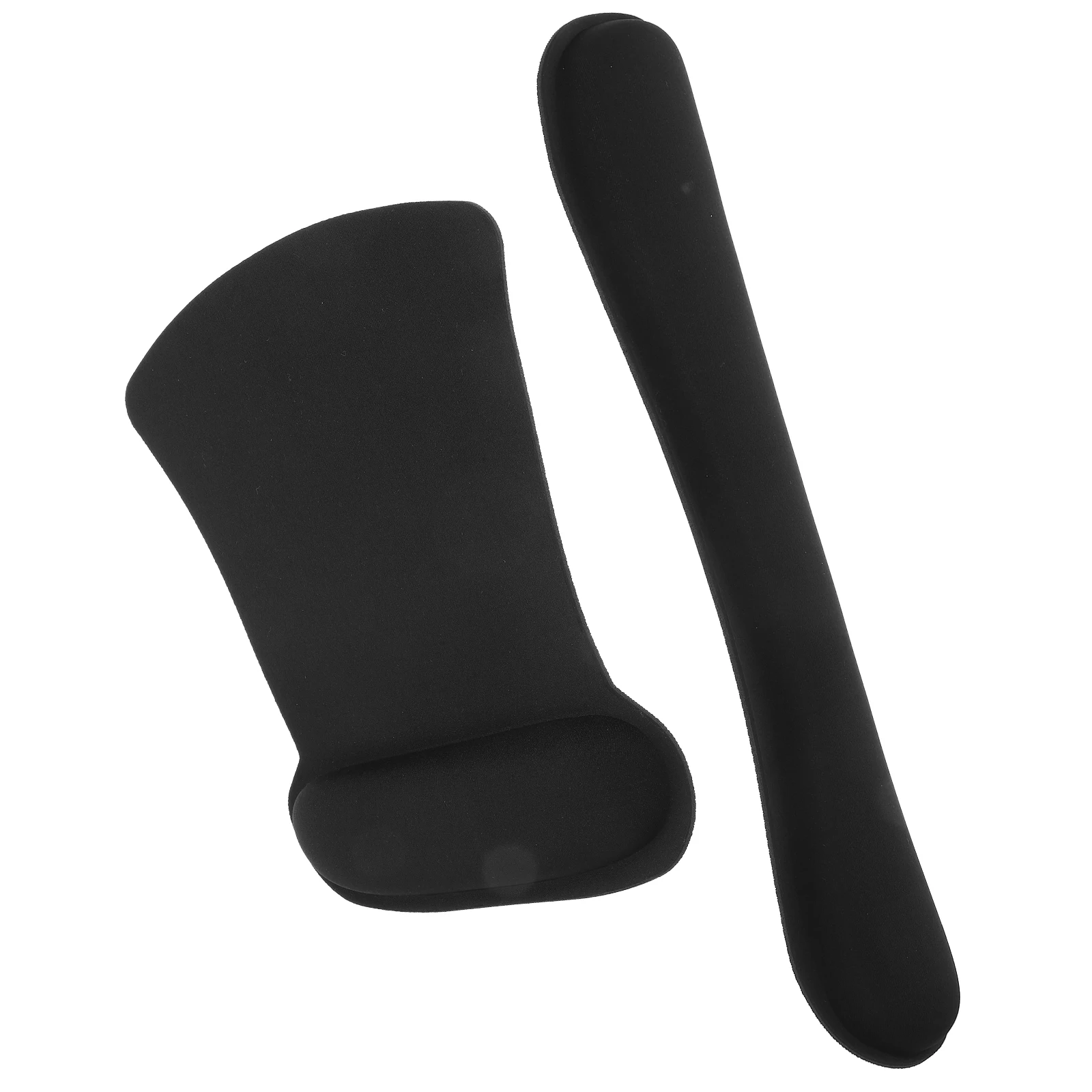 

2 pcs Memory Foam Keyboard Wrist Rest Ergonomic Mouse Pad Set Non Slip Wrist Support Cushion Black Cartoon Gaming Computer