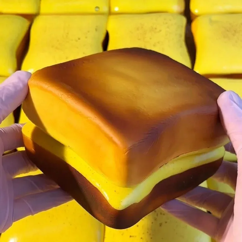 Tostada simulada suave, juguetes para exprimir, presión de crecimiento lento para aliviar la ansiedad sensorial, diversión y curación de niños autistas