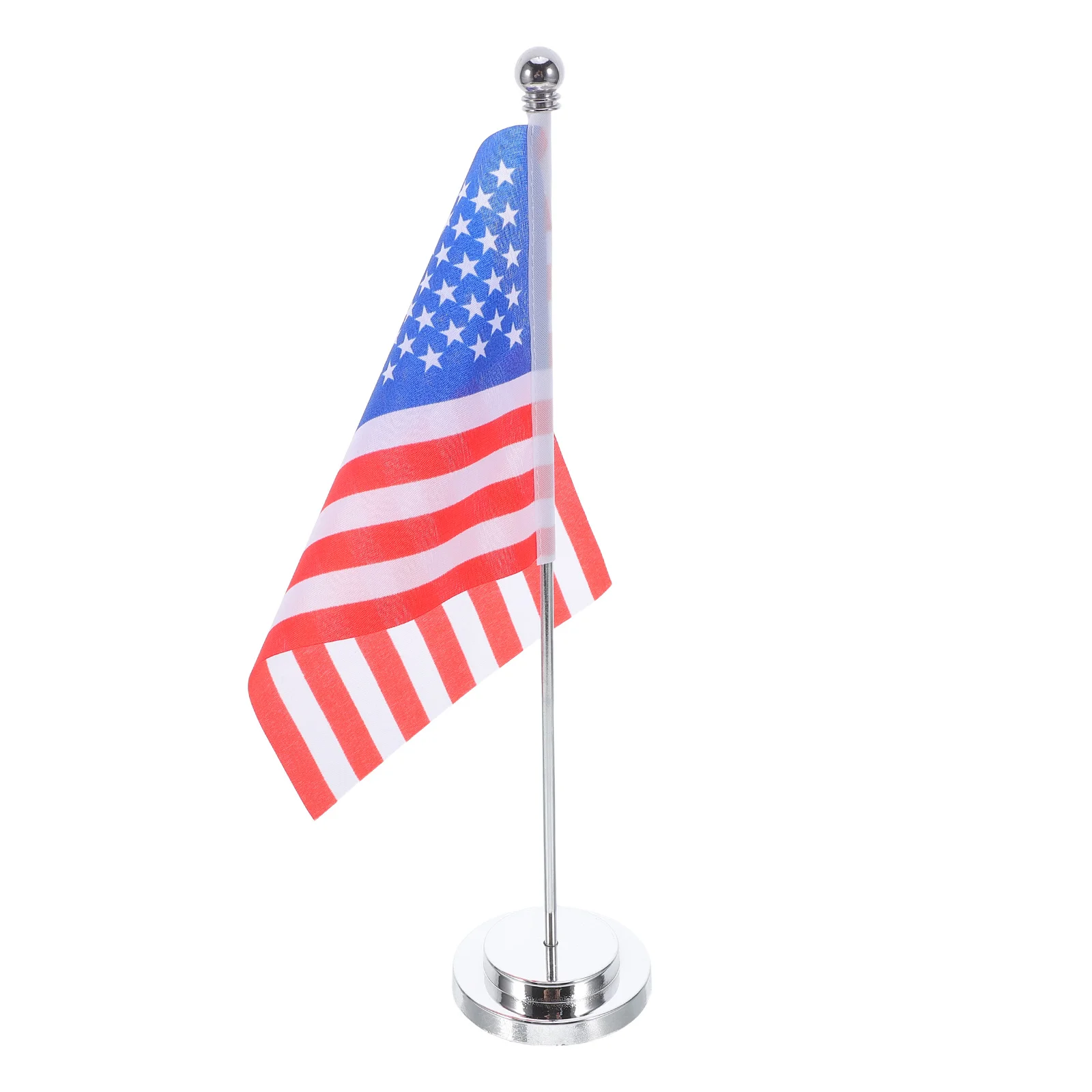 

Mini Usa Desk Flag American Flag Iron Stand with Stable Base Office Home Table Decoration Table Flags Office American Desk Flags
