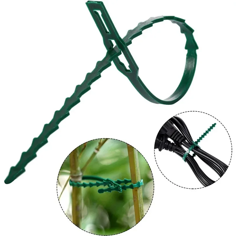 20 - 50 - 100 Pieces Adjustable Plant Ties Flexible Garden Plant Ties, Green Multi-Function Sturdy(13 cm / 5.1