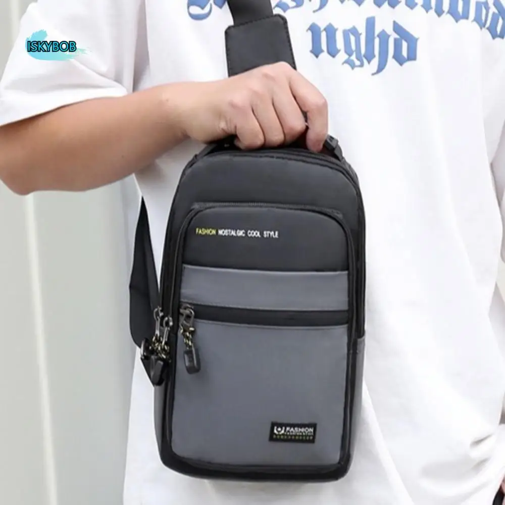 

Oxford Cloth Men's Chest Bag Large Capacity Multifunctional Crossbody Bag Korean Style Sling Bag Sports Shoulder Bag Travel