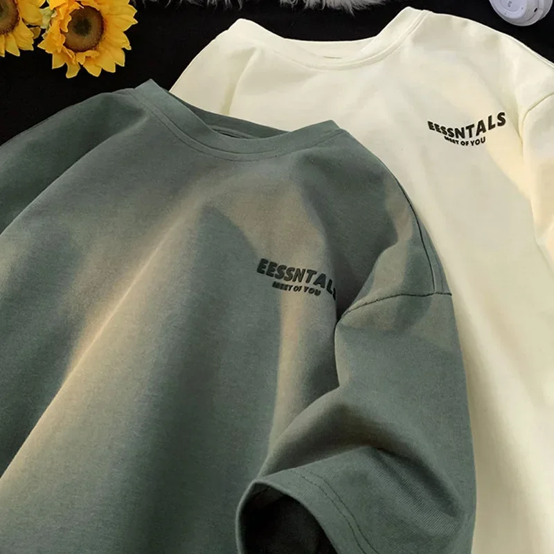 Camiseta holgada informal para hombre, jersey de media manga, versátil, de alta resistencia, para estudiantes, novedad de verano