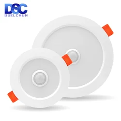 2pcs/lot Led Downlight 5W 7W 9W 220V PIR Motion Sensor Ceiling Light 2.5/3/4 inch Round Led Panel Down Light Spotlight Lighting