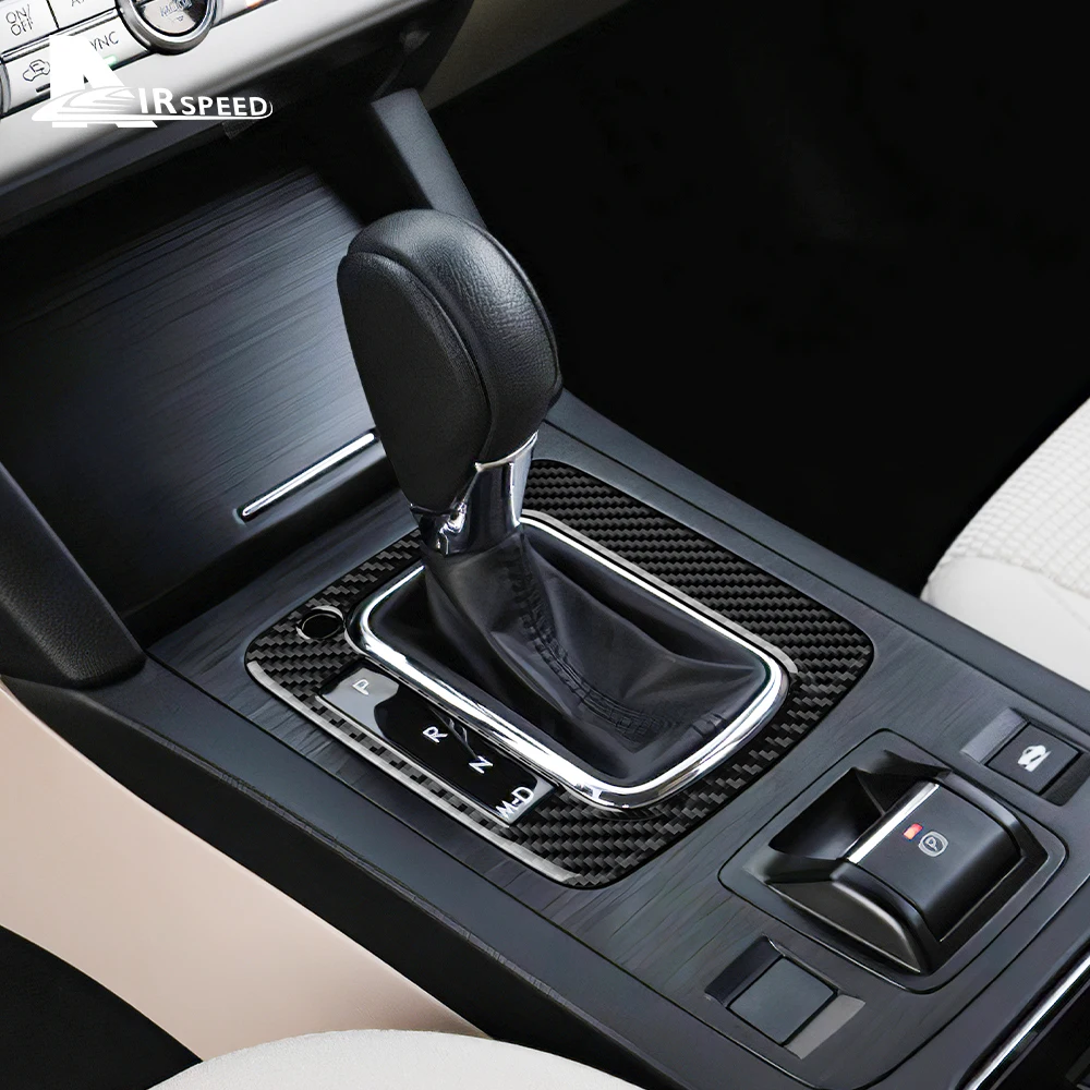 Real Carbon Fiber For Subaru Legacy Outback 2015 2016 2017 2018 2019 Accessories LHD RHD Car Gear Shift Panel Sticker Trim