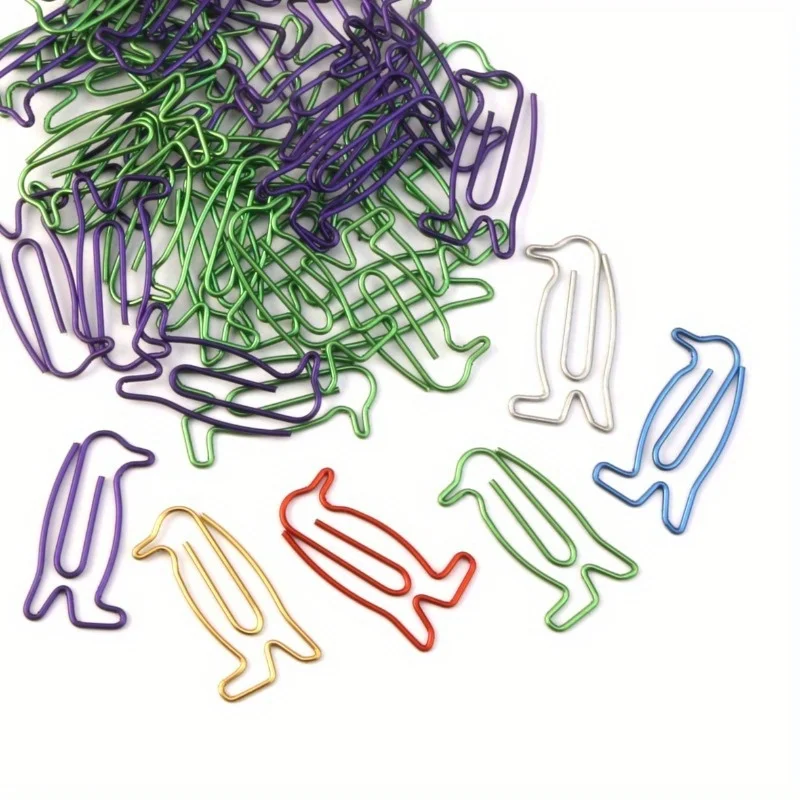 

20pcs Penguin-shaped Paper Clips Small Penguin Bookmarks Perfect for Penguin Lovers and Female Colleagues Birthday Gifts