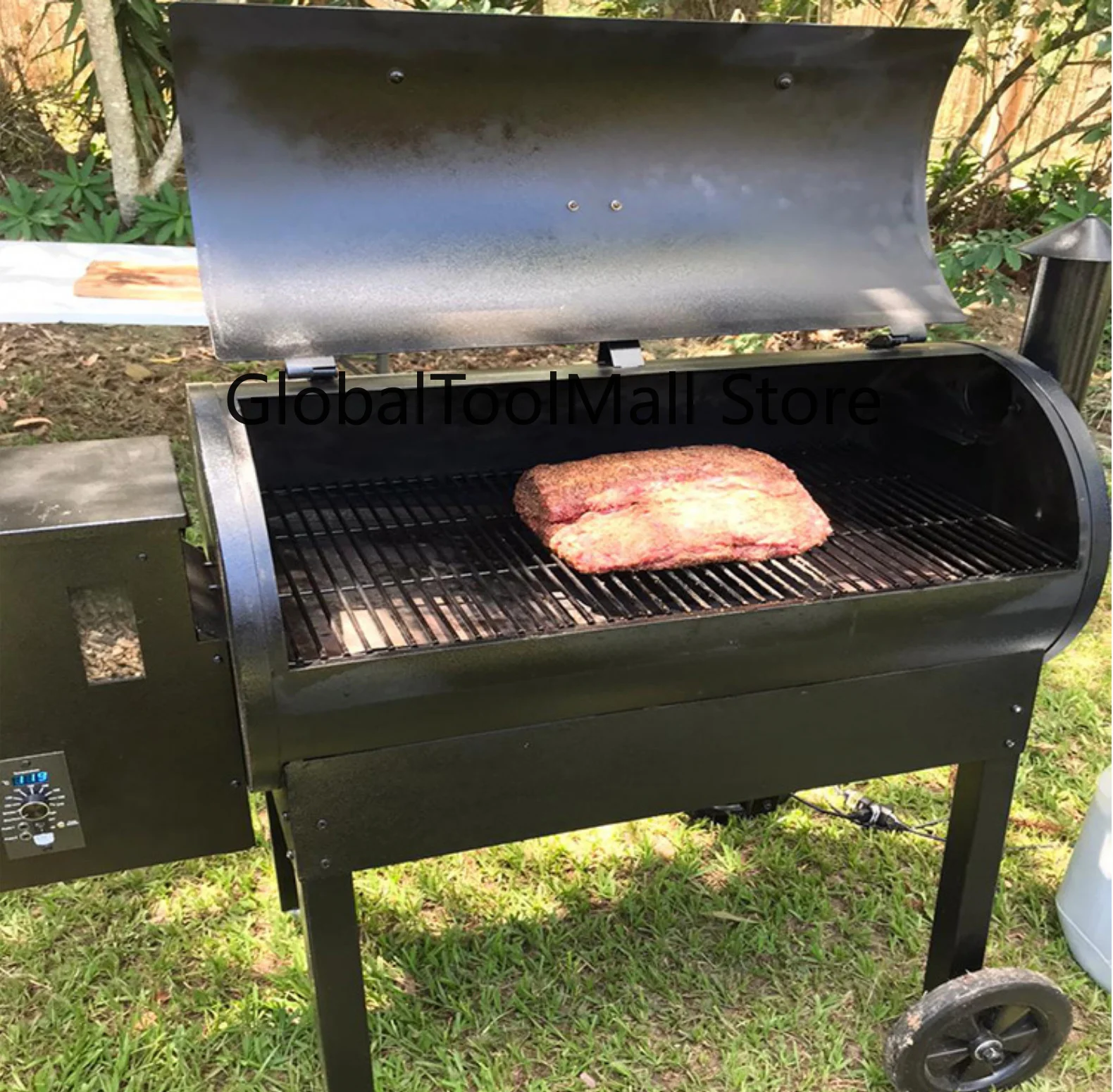 Modern Wood Pellet Smoker BBQ Grill with Color Screen Wifi Controller Barbecue Master Steel Pellet Grill