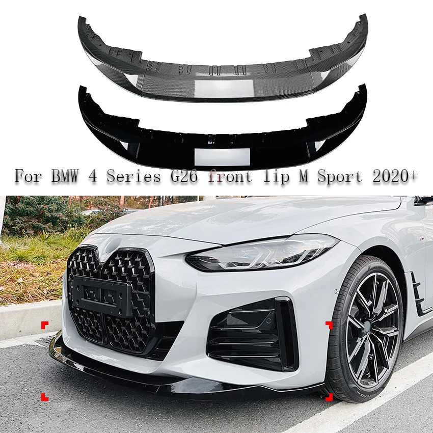 

For BMW 4 Series G26 Front Lip M Sport 2020 2021 2022 2023 Cars Accessores Car Front Bumper Lip Spoiler Splitter Diffuser