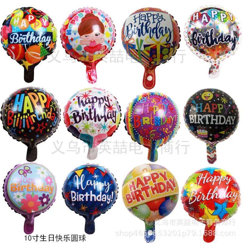 New 10 Inch Round Love Shape English Aluminum Film Balloon Birthday Valentine's Day Party Wedding Wedding Room Scene Decoration