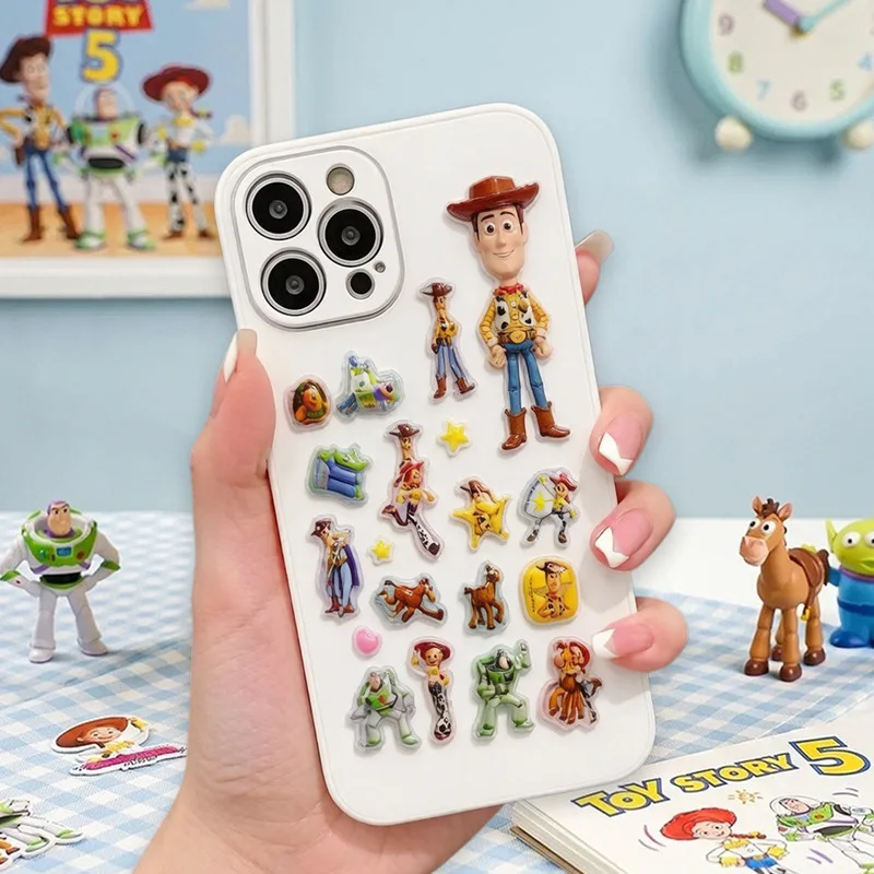 1/2pcs Kawaii Japanese 3d Embossed Sticker Diy Mobile Phone Decoration Cartoon Student Account Stationery Sticker Crystal Sticke view 2