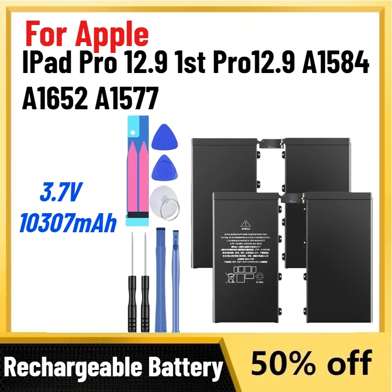 

Новый 0-циклов, сменный аккумулятор 3,7 В, 10307 мАч для Apple iPad Pro 12,9 1st Pro12.9 A1584 A1652 A1577, аккумуляторы для мобильных телефонов