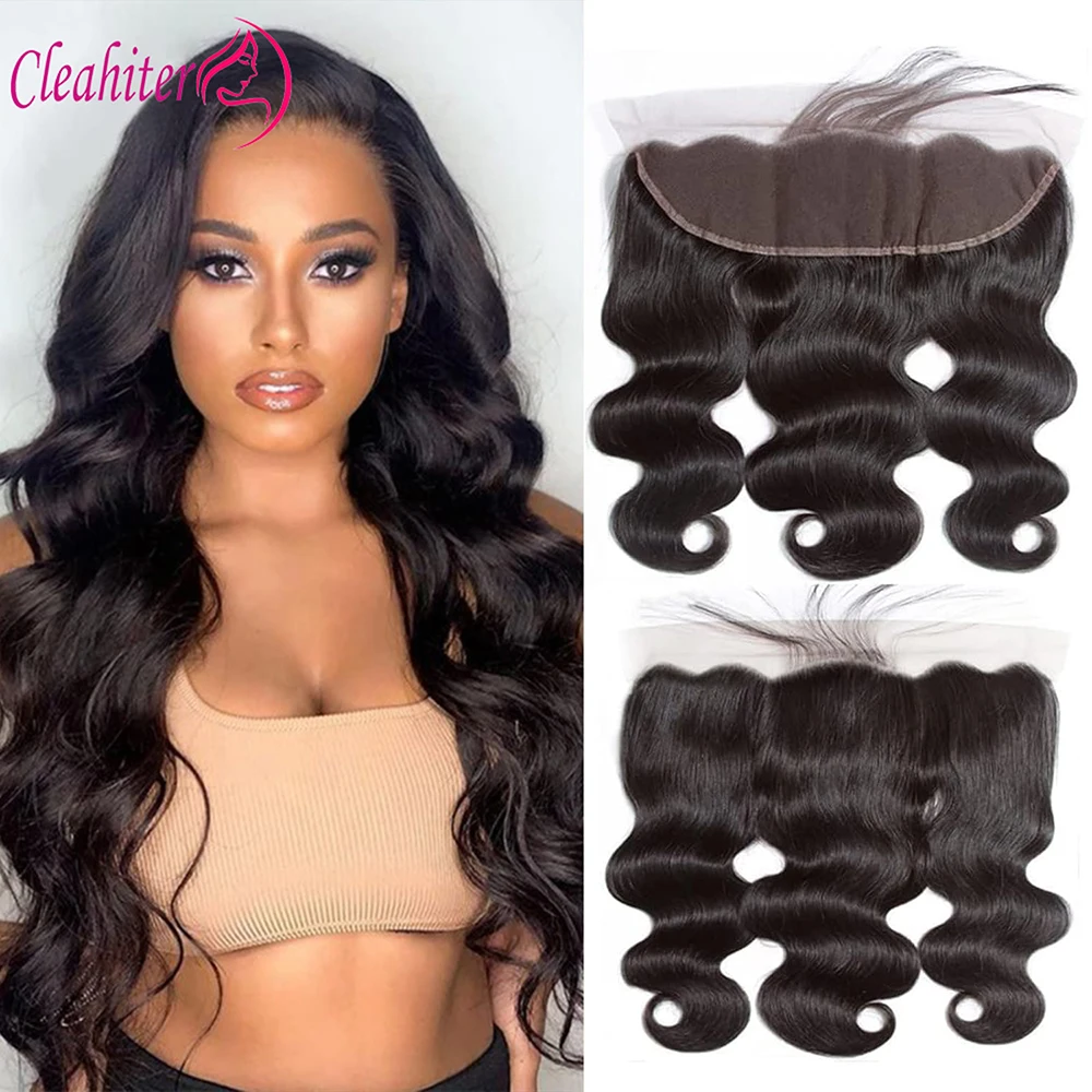 8-20 Inch Body Wave 13x4 Lace Frontal Brazilian Remy Human Hair Pre-Plucked With Baby Hair Natural Color Raw Indian Hair 180%