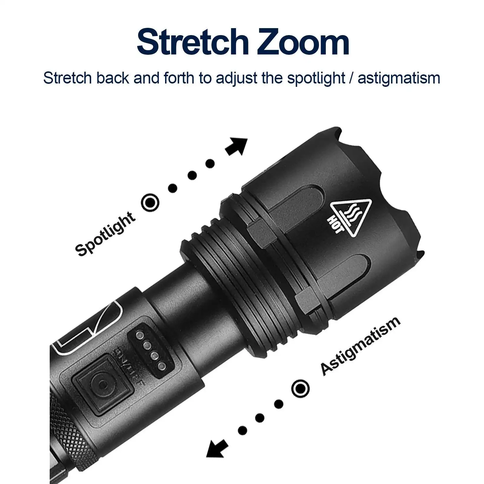 Super bright zoom USB flashlight Z4 XHP50 Tactical Torch USB RechargeableWaterproof Super Bright Outdoor Lantern Camping