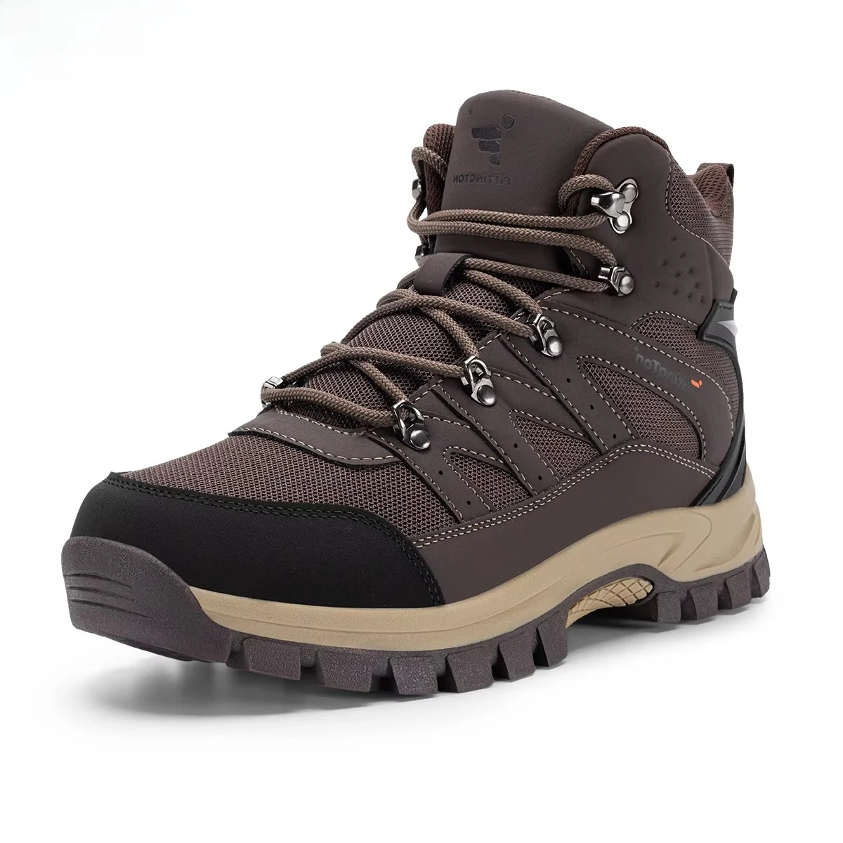 Fittington Men's Hiking Boots Wide Toe High-Top Winter Boots Water-repellent Trekking Shoes for Men Autumn Anti-slip