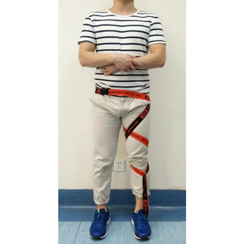 Walking with hemiplegia, stroke, foot droop, introversion, and inversion posture correction, rope therapy, elasticity