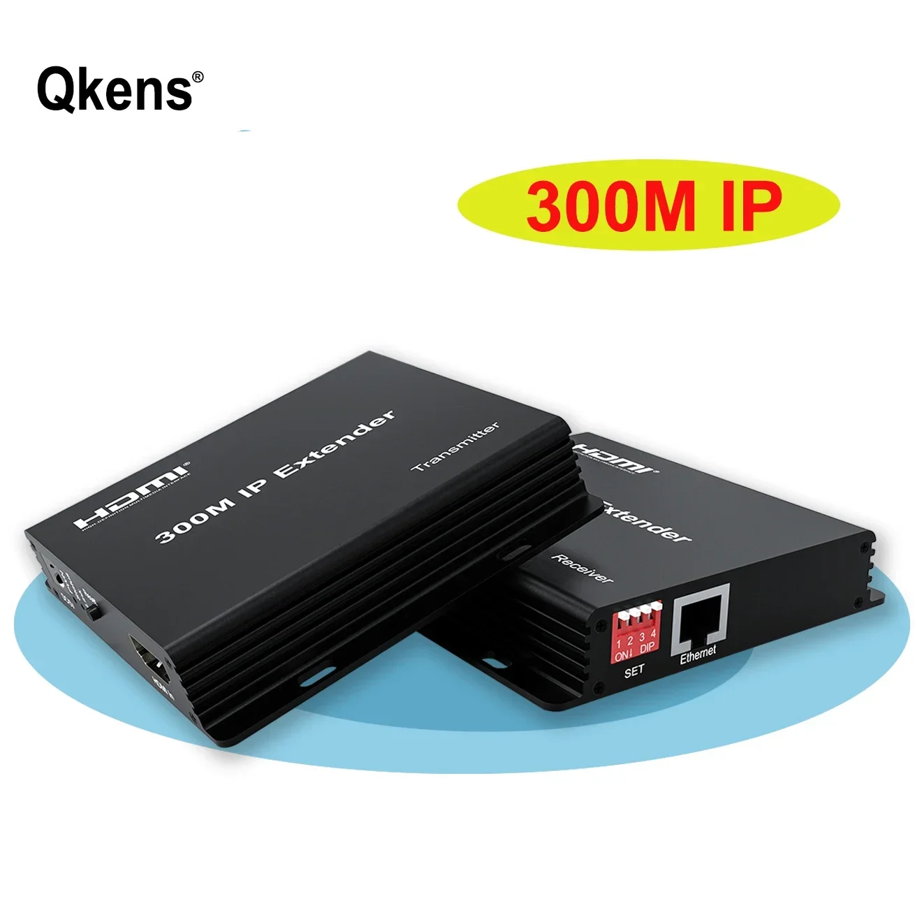 300M IP Extender Via RJ45 Cat6 Cable HDMI Ethernet Extender 1080p Video Transmitter and Receiver Converter for PS4 Camera PC TV