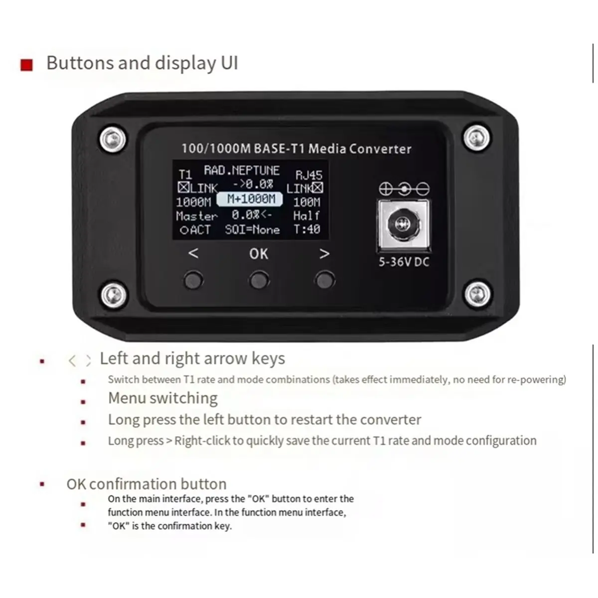 618 Mega Sale RAD.NEPTUNE-24 MAX Full-Featured 100/1000M Base-T1 Media Converter + Connector for Rosenberger H-MTD H-MTD