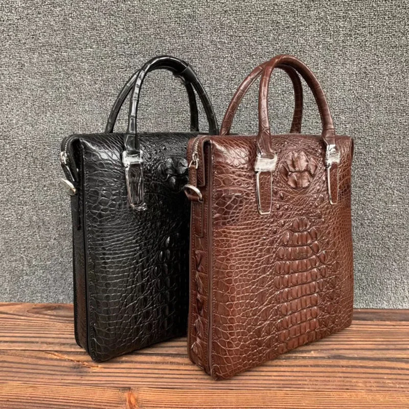 Luxe Mannen Trend Aktetas Echt Leer Leisure Single Schouder Handtas Hoge Kwaliteit Mode Crossbody Laptoptas