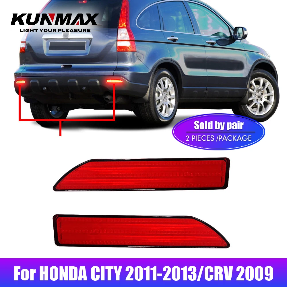 For HONDA CITY 2011-2013 CR-V  Rear Bumper Light Left Right Tail Brake Stop Lamp DRL Reflector Lights Assembly