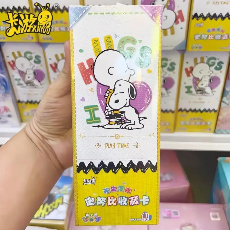 

KAYOU New Original Snoopy Collectors Card Box Peanuts Comic Series Complete Character Card Set Collectible Toy Gifts