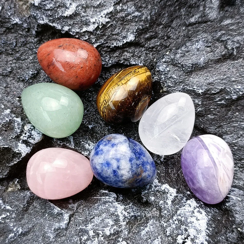

Seven Chakra Stones Set Crystal Gemstone Decor Healing Energy Home Office Bedroom Yoga Gift Health Care Personal Accessories