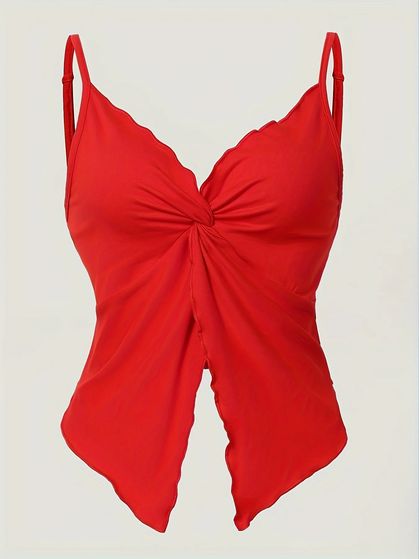 Lady's red solid-color sexy high-end elegant relaxed style link girl fashion brand halter-neck dress