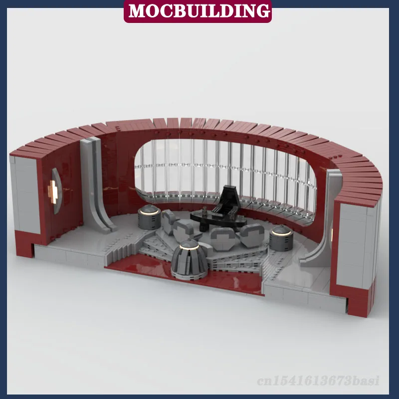 MOC Space Wars Office Model Building Block Assembly Conference Room Building Collection Toy Gifts