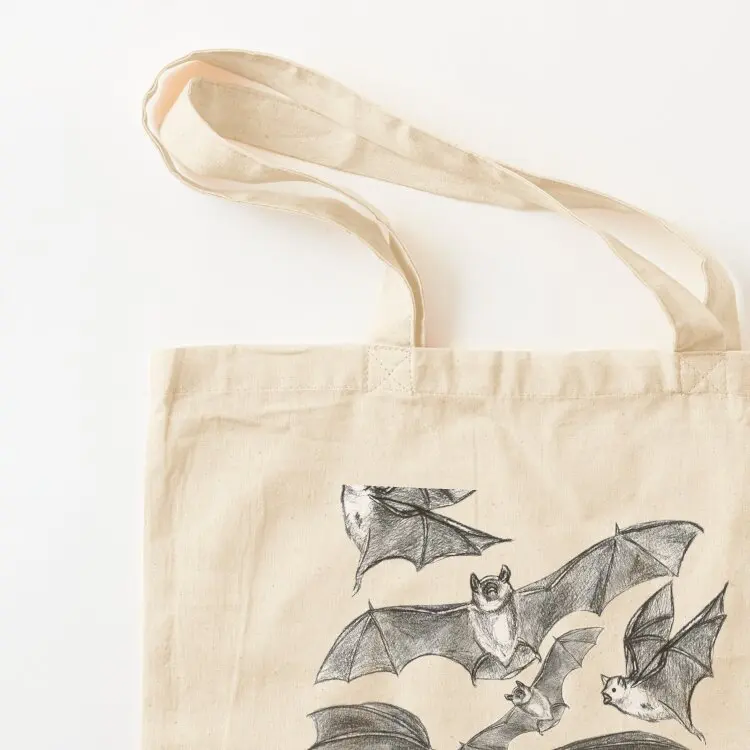 Bat pattern Tote Bag Large bags for women Canvas tote bag custom tote bag screen