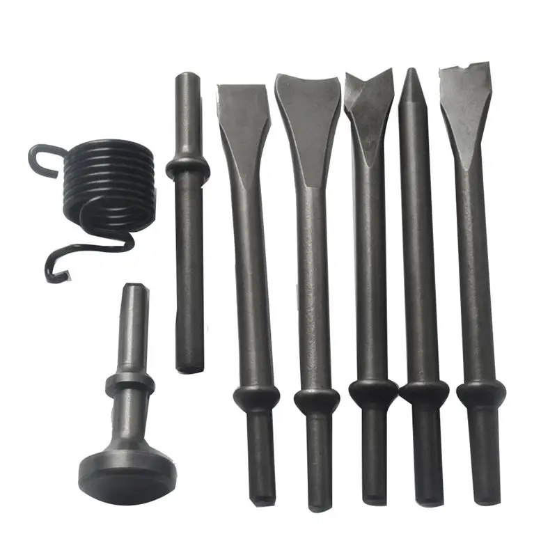 

ABGH-8 Pcs Air Chisel Head Set Pneumatic Chisel Pneumatic Chisel Air Hamme Cutting Rusting