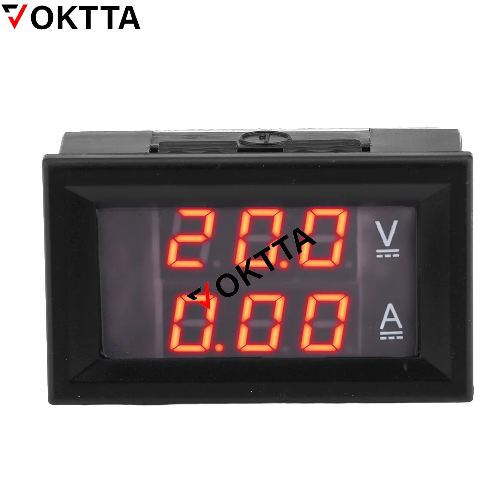 DC4.5-30V 30A/50A Digital Voltmeter Ammeter Mini Voltage Current Meter Detector Tester 0.28inch Blue Red Dual LED Display Gauge