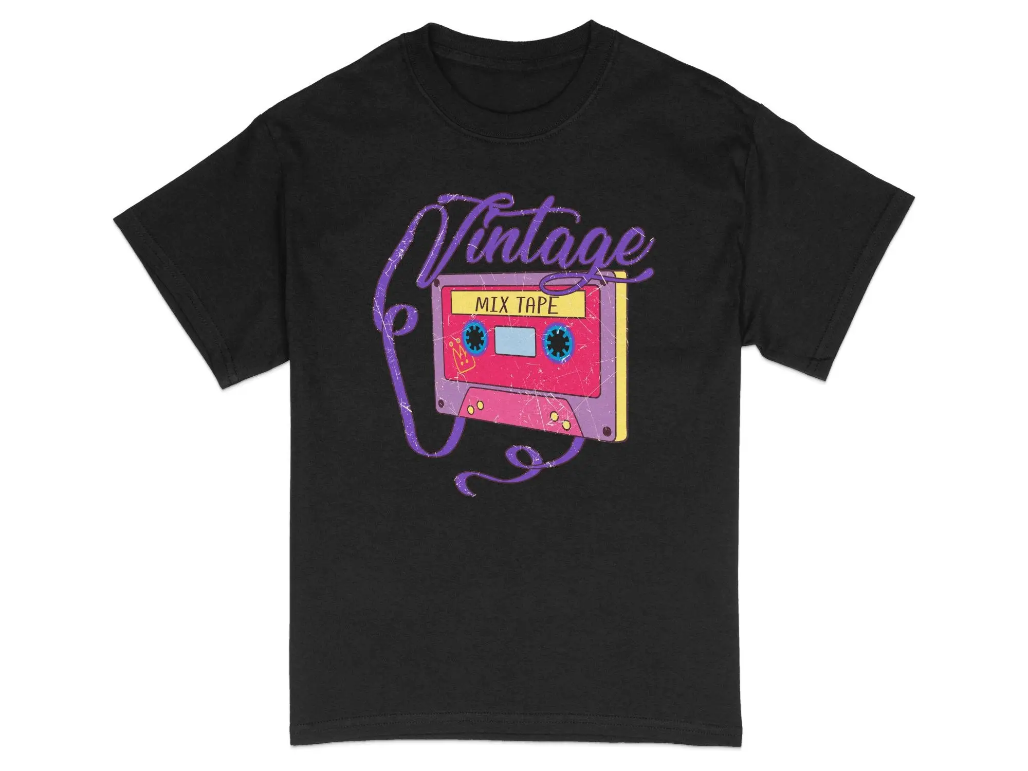 Retro Vintage Mix Tape T Shirt Classic Cassette Design Old School Music Lover