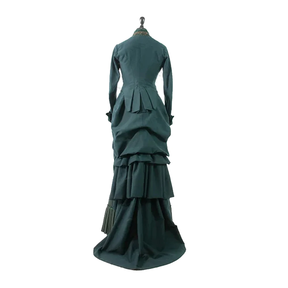 1880 Lolita abito vittoriano gotico abito Vintage retrò verde per le donne abito medievale per la cena rinascimentale