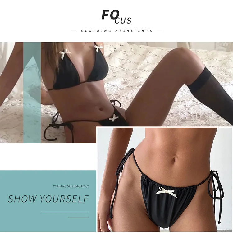 Women's New Bikini Sexy Bow Split Swimsuit Swimsuit