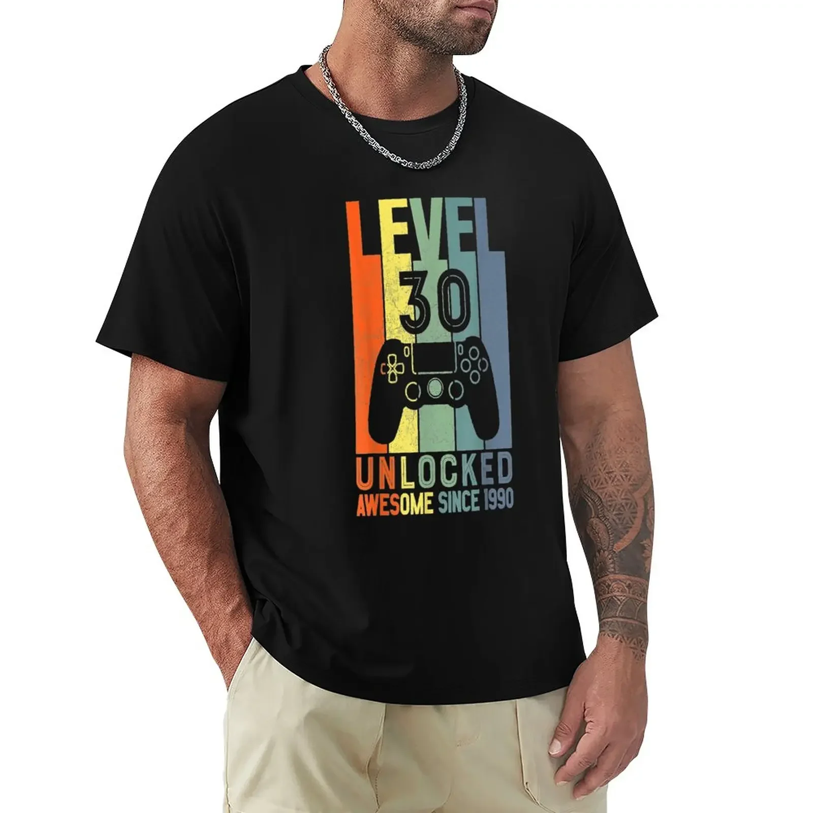 Level 30 Unlocked Awesome Since 1990 30 Birthday Gift T-Shirt new edition summer top mens cotton t shirts