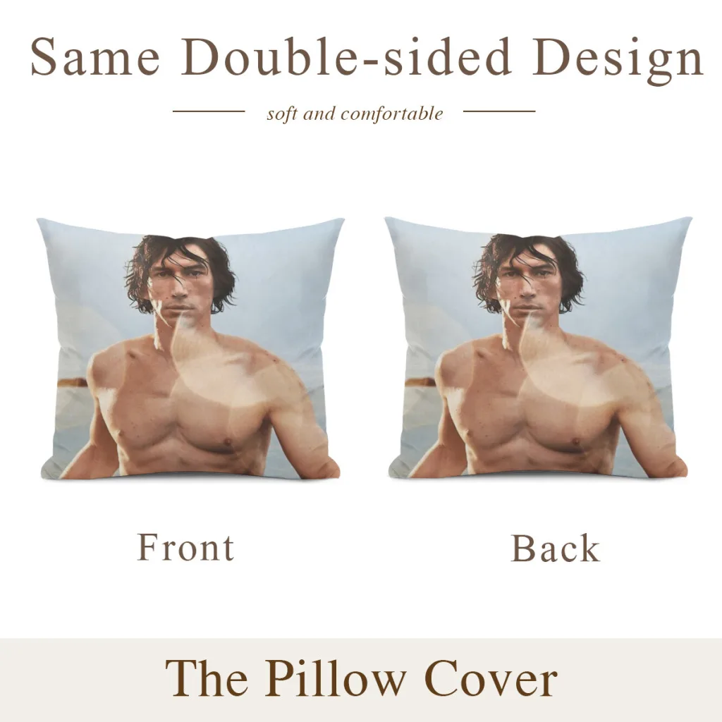 Shirtless 2021 Adam Driver Pillow Cushion Case  Dakimakura Cover Decorative Sleeping