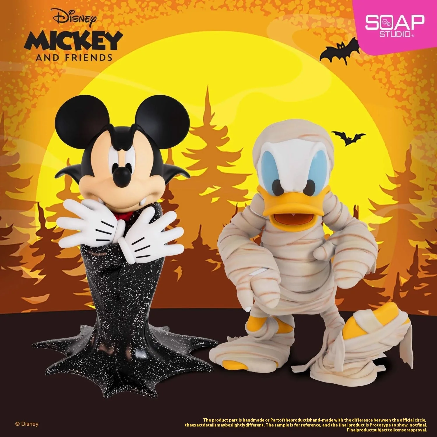 SoapStudio Disney Halloween Styling Trendy Handmade Vampire Mickey Mummy Donald Duck Ornament