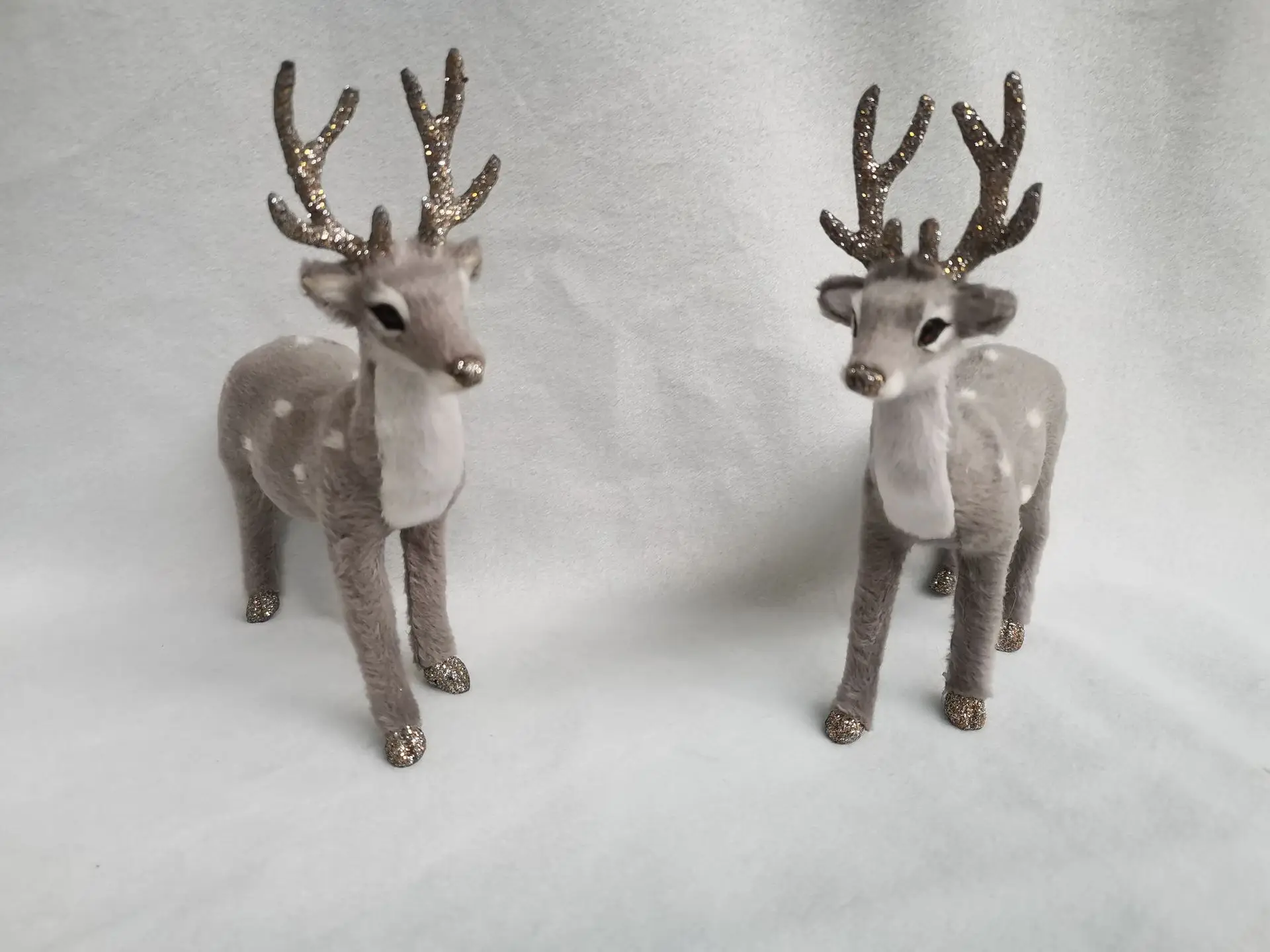 15cm Simulation Elk Plastic Stuffed Toys Creative Sika Deer Ornaments