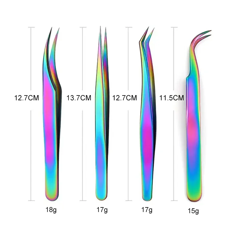 Edelstahl-Pinzette für Wimpernverlängerungen, superhart, hochpräzise, antistatisch, Wimpernwerkzeuge, 1 Stück