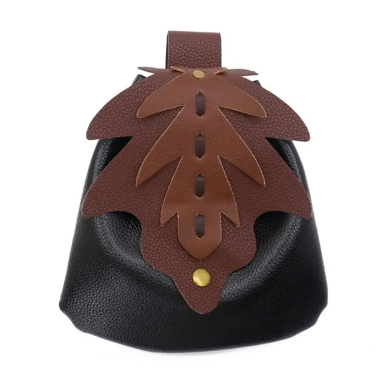 652F 1 Set PU Leather Belt Potion Bottle Mug Holder Skirt Hikes Medieval Costume Set Halloween Accessories