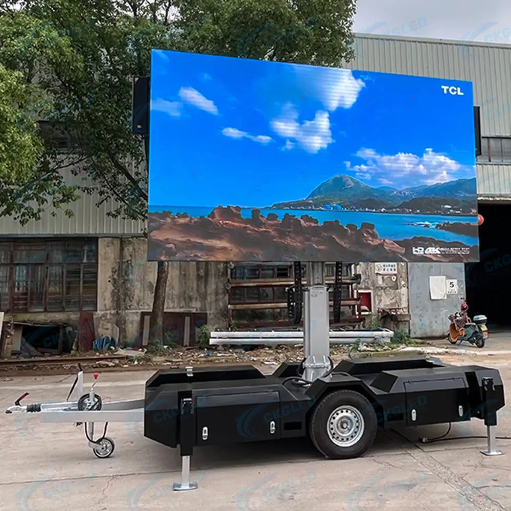 Outdoor Foldable Mobile Trailer LED Screen Digital Advertising LED Signage Display