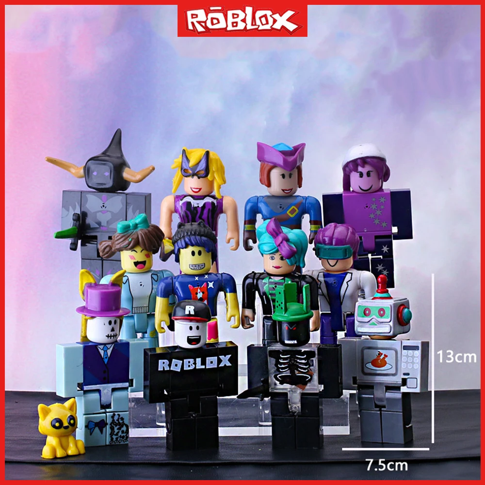 Roblox Block Dolls Assembled Hand Puppet Ornaments Personalized Memorial Collection Desktop Put Children Toys Gifts