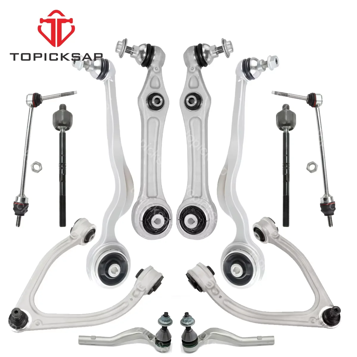 

TOPICKSAP 12Pcs Front Upper Lower Control Arm Stabilizer Link Tie Rod for Mercedes-Benz W222 C217 S300 S350 S400 4WD 2013-2020